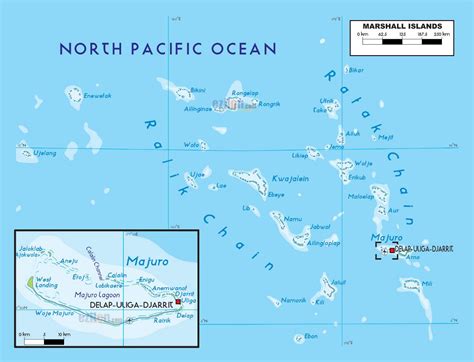 Large physical map of Marshall Islands with other marks | Marshall Islands | Oceania | Mapsland ...