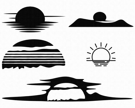 Sunrise Svg Sunset Svg Sun Svg eps png dxf clipart for | Etsy in 2021 ...