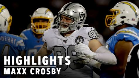 Maxx Crosby highlights: Week 10 vs. Chargers