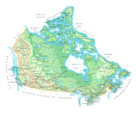 Canada Map Geography - Map of Canada City Geography