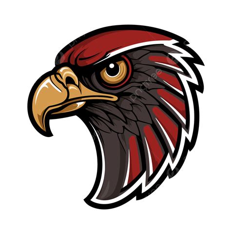 Atlanta Falcons Vector, Sticker Clipart Red And Black Eagle Head ...