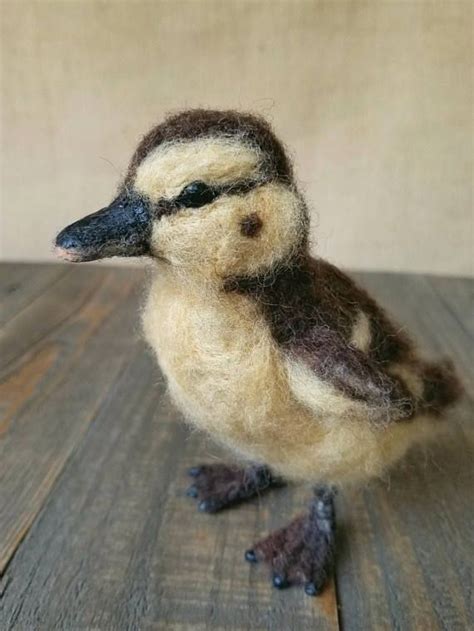 Needle Felted Mallard Duckling Made to Order - Etsy | Vilten dieren ...