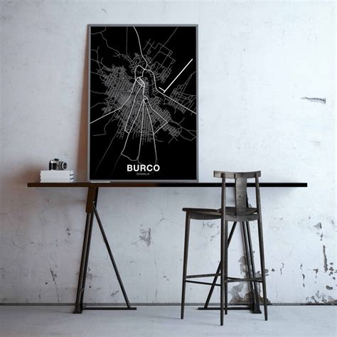 BURCO BURAO Somalia Map Poster Black White Hometown City Print - Etsy