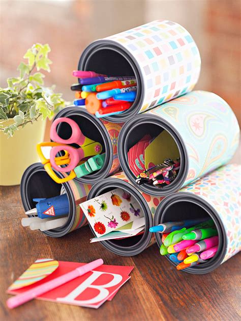 20 DIY Organizing Products Using Recycled & Repurposed Cans! - Mission 2 Organize