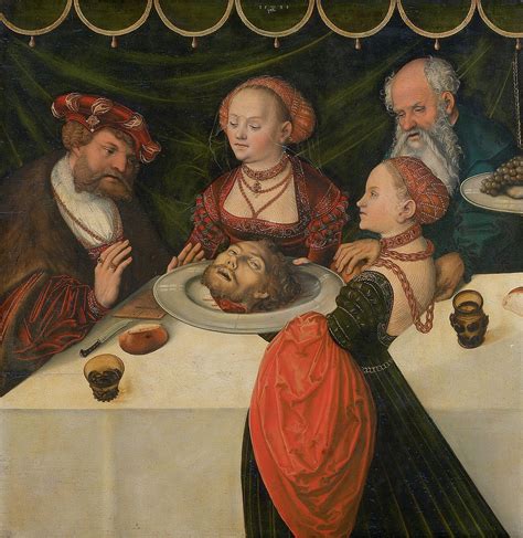 Feast of Herod - Herod's banquet Painting by Lucas Cranach the Elder ...