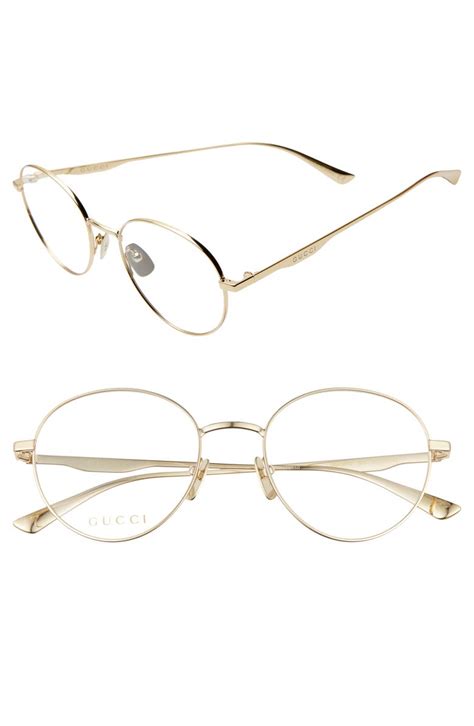 Gucci 53mm Round Optical Glasses | Nordstrom