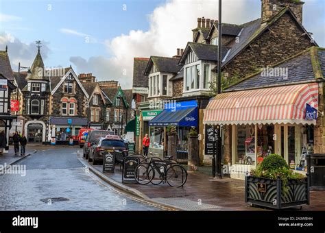 windermere town centre, lake district national park, cumbria, england, uk gb Stock Photo - Alamy