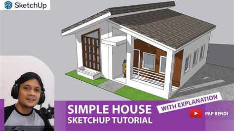 [SketchUp Tutorial] Build Simple House with Explanation - YouTube