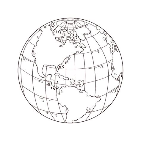 Free Vector | Hand drawn planet earth drawing illustration