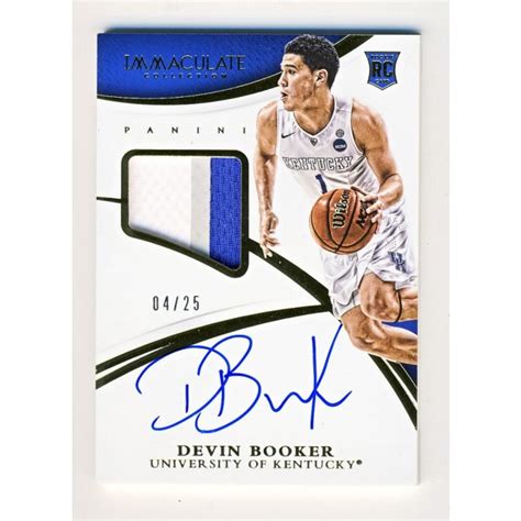 Devin Booker 2015 Panini Immaculate Collegiate Autograph Patch Rookie ...