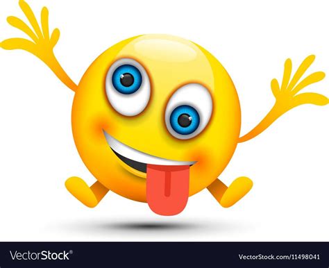 Crazy emoji character Royalty Free Vector Image | Funny emoji, Emoji ...