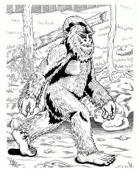 Bigfoot Coloring Pages - Free Printable Coloring Pages for Kids