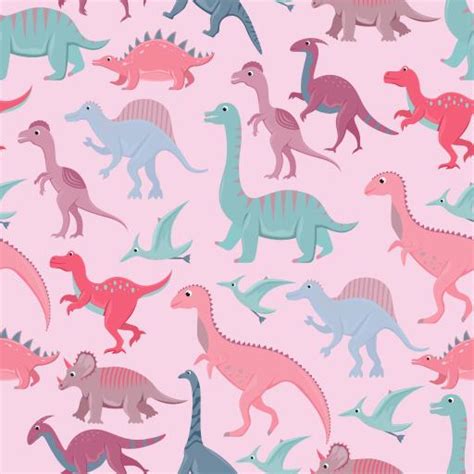 Pink Dinosaur Wallpaper | Luxe Walls - Removable Wallpapers