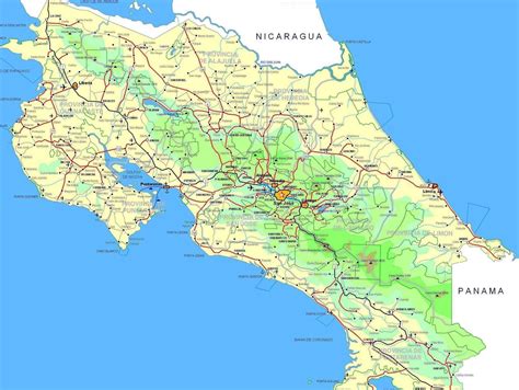 Printable Map Of Costa Rica