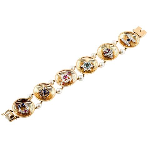 Wonderfully Rare Vintage Charm Bracelet at 1stdibs