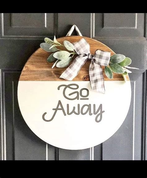 Pin by Briana on Home:Everything Outside | Door signs diy, Wooden door ...