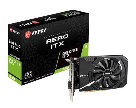 MSI Lists a "Refreshed" GeForce GTX 1650 AERO ITX 4G OCV1 | Tom's Hardware