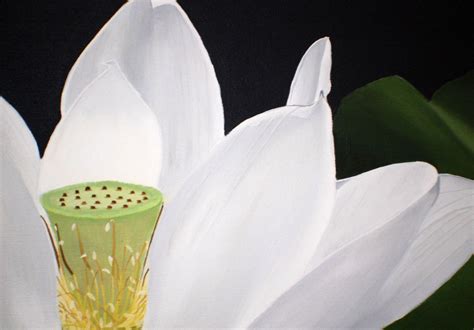 White Lotus Painting Flower Painting Zen Decor Large - Etsy