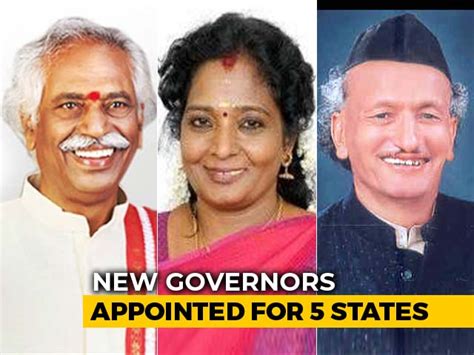 The new governors of 5 Indian states