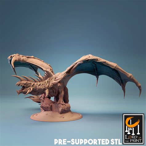 Crystal Dragon Miniature Lord of the Print Dnd Miniatures - Etsy