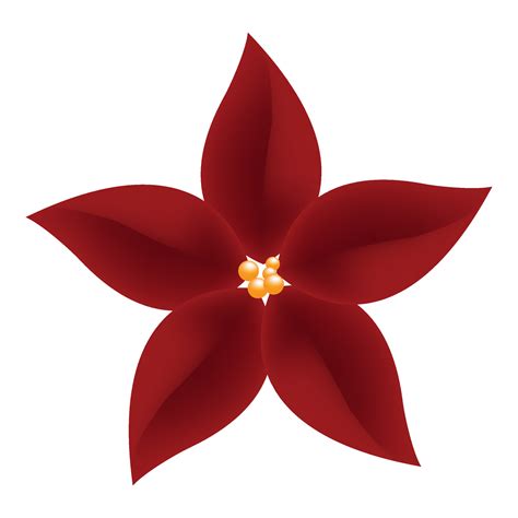 Realistic View Of Poinsettia Flower Over White Background. 23323665 Vector Art at Vecteezy