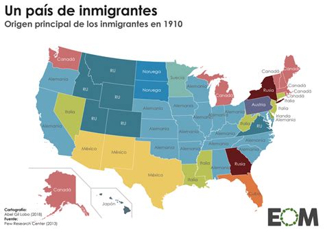 ¿De dónde proceden los inmigrantes en Estados Unidos? - Mapas de El Orden Mundial - EOM