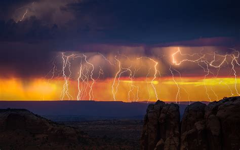 Photography Lightning Nature Landscape Sunset Blue Beach Mountain Sky Ice Sunray Bridge Wallpaper