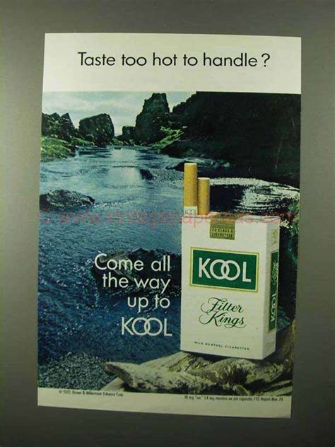 1971 Kool Cigarettes Ad - Taste Too Hot to Handle?