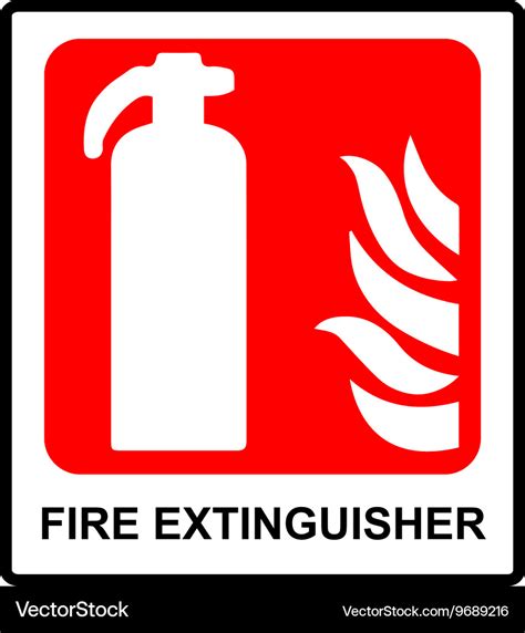 Fire extinguisher sign Royalty Free Vector Image