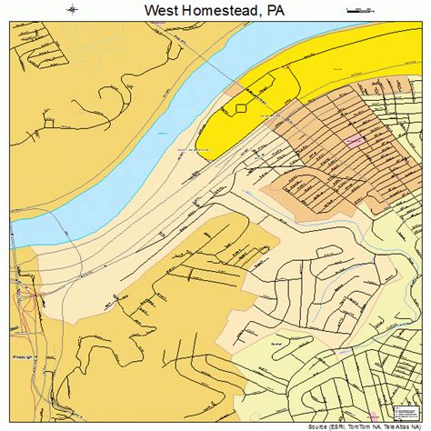 West Homestead Pennsylvania Street Map 4283200