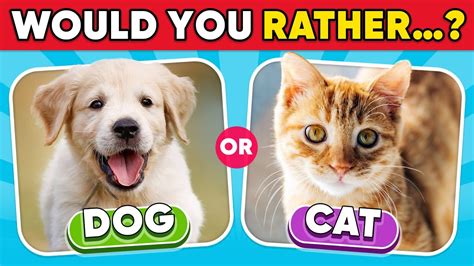 Would You Rather - Animal Edition 🐶🐱 - YouTube