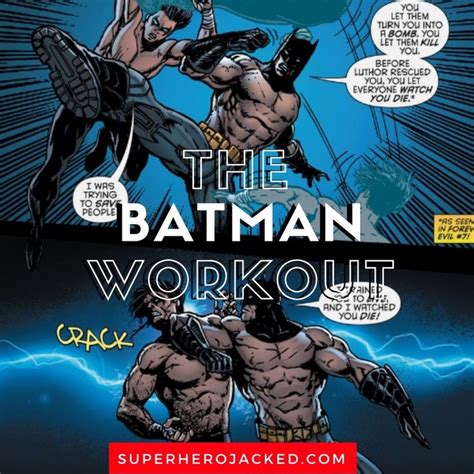 the batman workout is being read in this comic