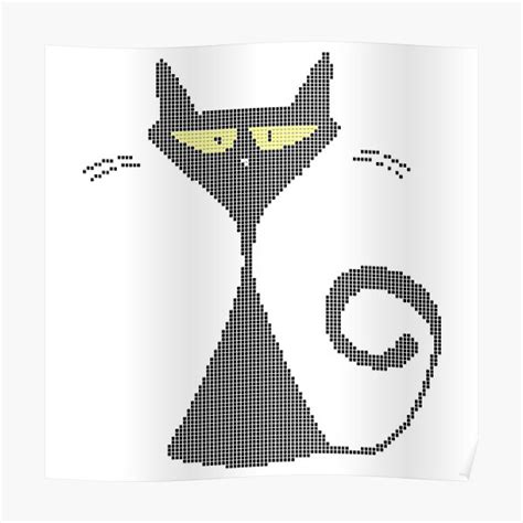 "Black Cat Pixel Art" Poster for Sale by Pixel4Art | Redbubble