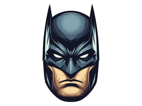 Batman Face illustration Vector PNG vector in SVG, PDF, AI, CDR format