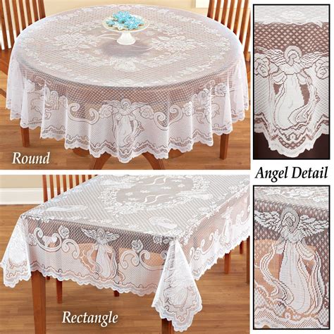 Angel Lace Christmas Tablecloth | Collections Etc.