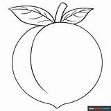 Peach Coloring Page  Easy Drawing Guides sketch template