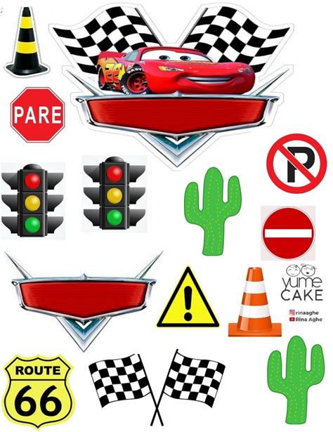 Cars mc queen topper cake printable | Car cake toppers, Cars theme cake ...