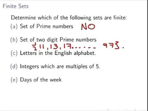 Finite Sets in Set Theory Examples (Discrete Mathematics) - YouTube