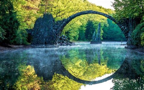 landscape, Nature, River, Bridge, Reflection, Stones Wallpapers HD ...