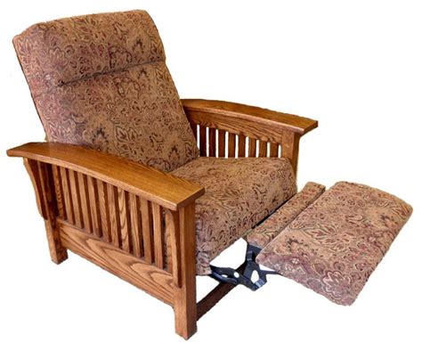 Mission Style Fabric Recliner Chair - Mission McCoy Recliner with Optional Power Recliner in ...