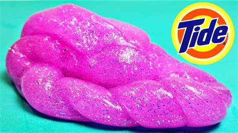 DIY: PINK Glitter TIDE SLIME! Only 2 Ingredients: Glue + Laundry Detergent = BEST SLIME EVER ...