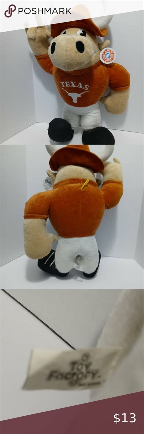 University of Texas Longhorns Mascot Plush Bevo Bull 23" Toy Factory Licensed Bevo, University ...