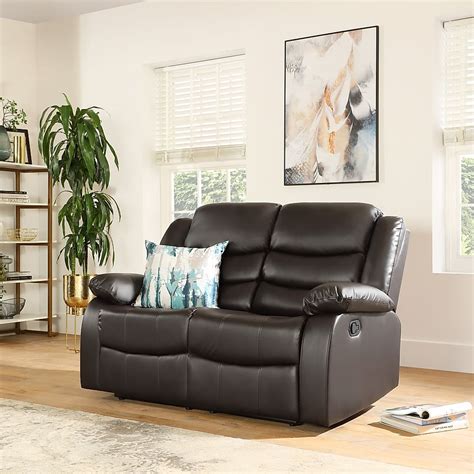 Sorrento 2 Seater Recliner Sofa, Brown Classic Faux Leather Only £399. ...