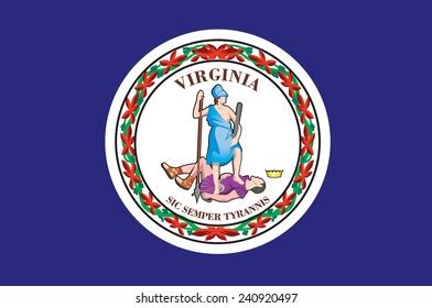 State Virginia Flag Stock Vector (Royalty Free) 240498763 | Shutterstock