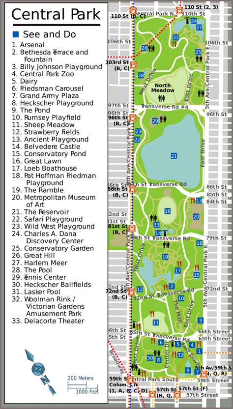 Printable Central Park Map