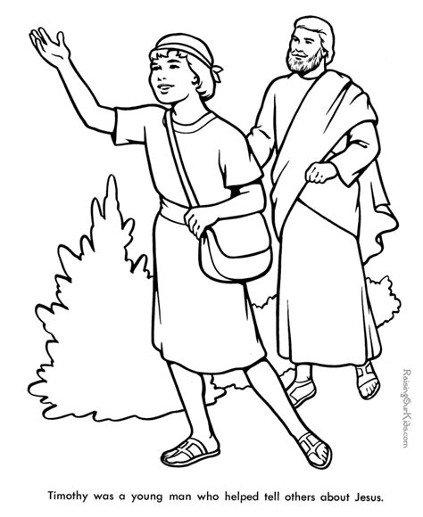 Timothy - Bible coloring page to print 021