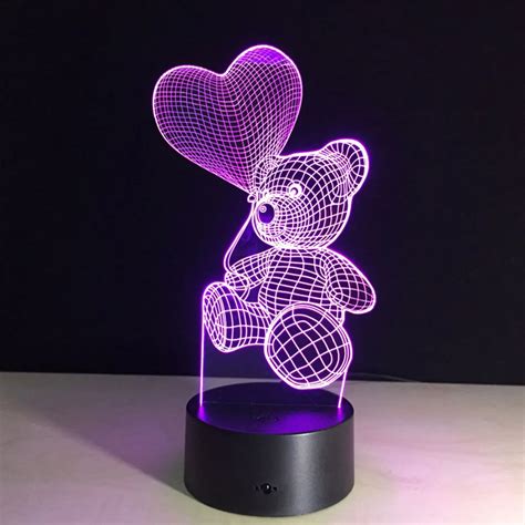 Creative LED 3D Night Light Three dimensional Kids Sleeping Bedroom ...