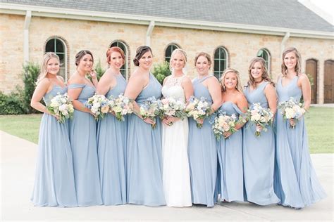 Dusty Blue and Blush Pink for Dusty Blue Wedding Theme 2023, Dusty Blue Bridesmaid Dresses Blush ...