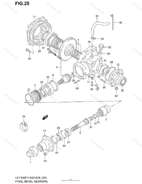 Suzuki ATV 1998 OEM Parts Diagram for FINAL BEVEL GEAR (REAR)(MODEL W/X ...