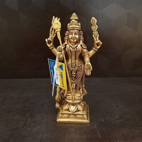 Brass Murugan Statue- 6.5" - Brass God Idols VgoCart Coimbatore